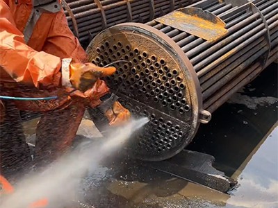 Solução de limpeza de escamação de trocador de calor - Máquina de limpeza a j...