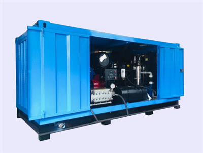 equipamento 1400bar hidro jorrando para limpeza automática do grande tubo