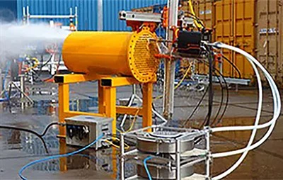 Sistema automático de limpeza de alta pressão para trocador de calor