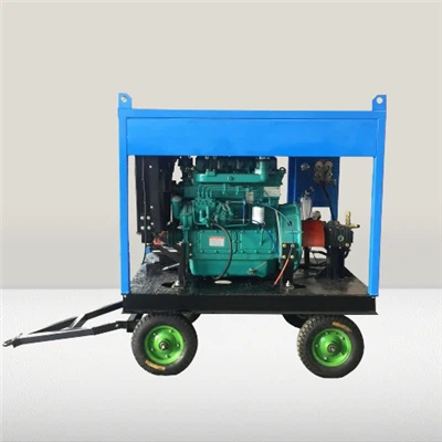 Máquina blaster a jato de água de alta pressão com motor diesel