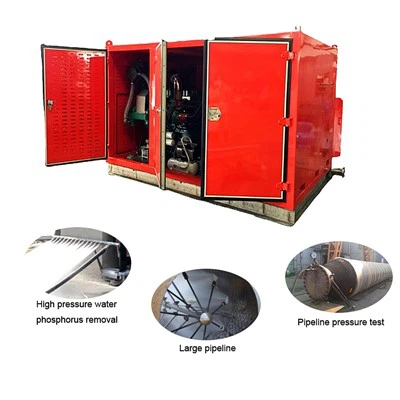 Máquina de limpeza de tubos industriais grandes e hidrojateamento